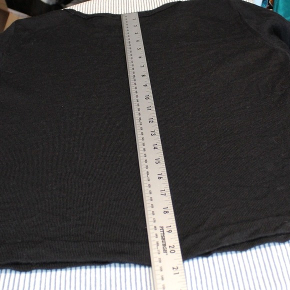 Vintage 90s Talbots Medium‎ $168 Made In Italy Black Merino Wool Fringe Sweater - Picture 9 of 11